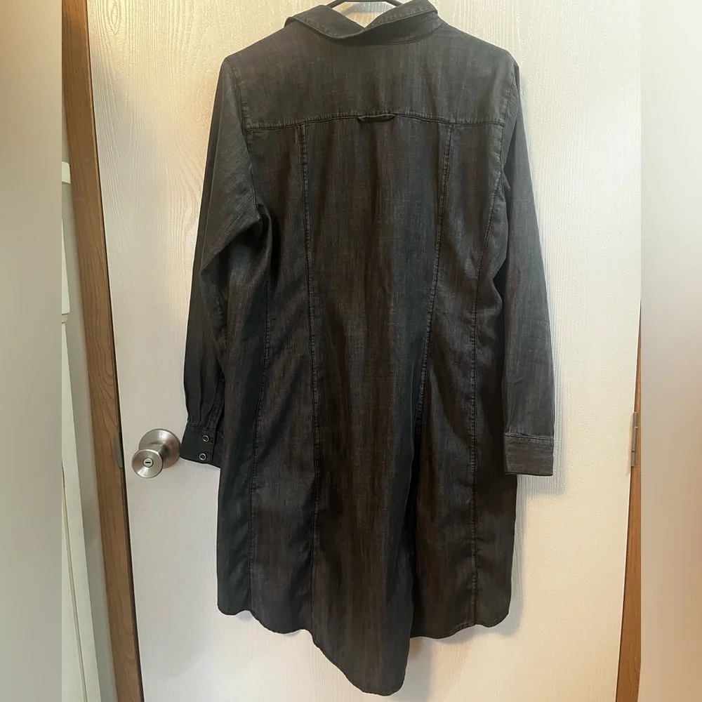 Eileen Fisher Black Tencel Cotton Dress Size Medium - Picture 5 of 6